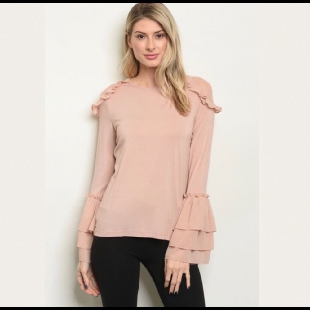 Ruffle Sleeved Top